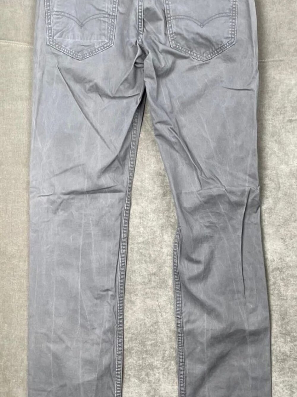 Levis Original Riveted Straight Grey Twill Jeans Mens 32